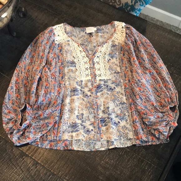 Anthropologie HD in Paris peasant blouse - Picture 2 of 5